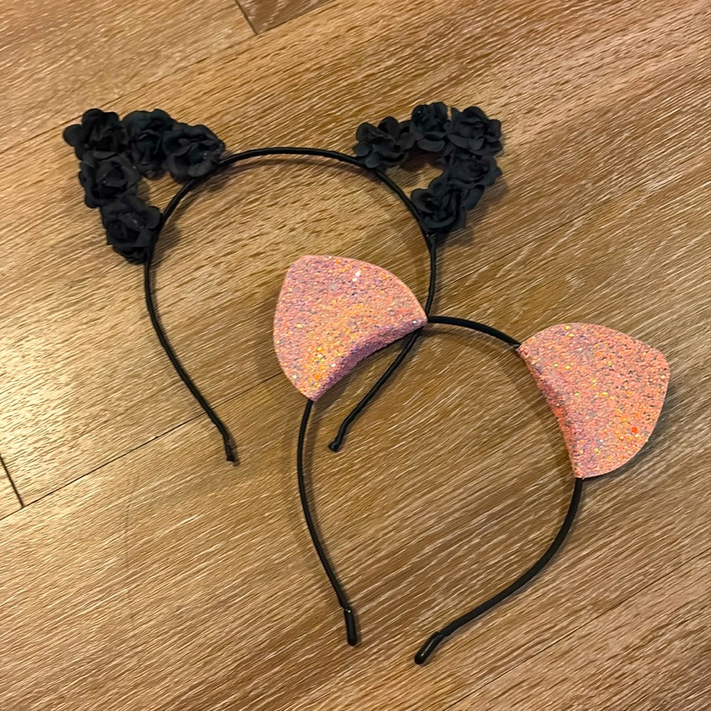 NWOT 2 pair of Cat ear Headbands